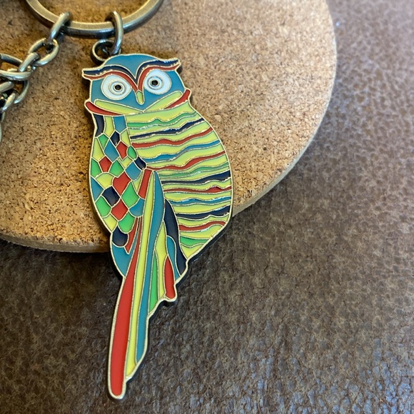 Sakroots Key Chain with owl charm a tassels. - Picture 3 of 5